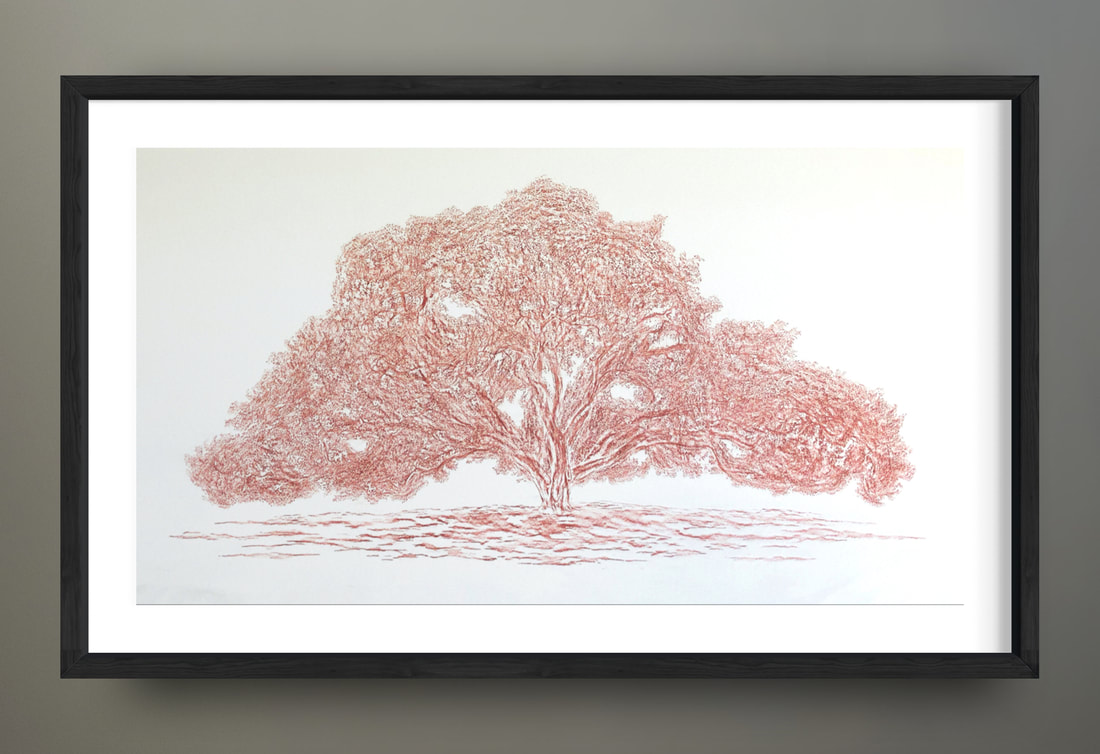 Promised Land Oak Tree Original Handmade Encaustic Rubbings made from the artists hand carved study piece used in the Promised Land Tree Tara II Project for Ms Oprah Winfrey.